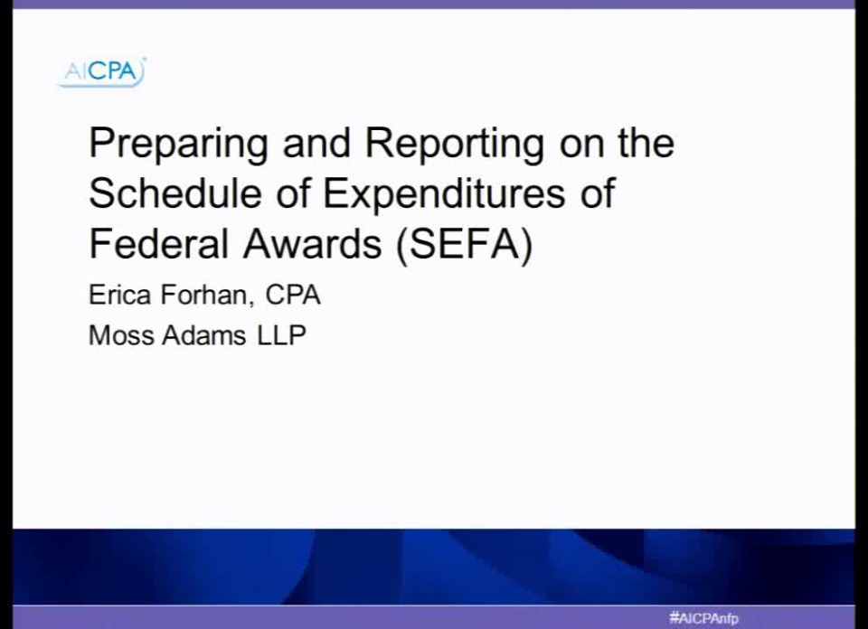 Preparing And Reporting On The Schedule Of Expenditures Of Federal ...