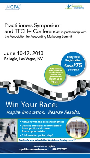 AICPA Practitioners Symposium, AICPA Tech+ Conference and 2013 AAM Summit icon