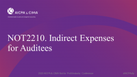 Indirect Expenses for Auditees