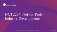 Not-for-Profit Industry Developments