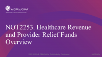 Healthcare Revenue and Provider Relief Funds Overview