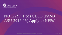 Does CECL (FASB ASU 2016-13) Apply to NFPs?
