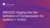 Digging Into the Definition of Compensation for Auditors + 414(s)