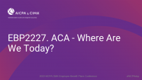 ACA - Where Are We Today?