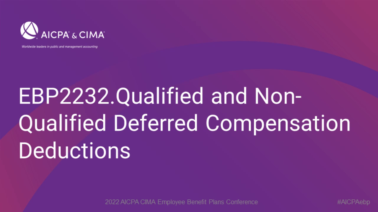 Qualified And Non Qualified Deferred Compensation Deductions