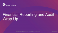 Financial Reporting and Wrap-Up