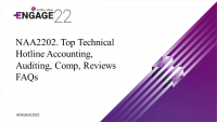 Top Technical Hotline Accounting, Auditing, Compilation, Reviews FAQs