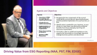 Driving Value from ESG Reporting (NAA, PST, FIN, EDGE)