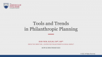 Tools and Trends in Philanthropic Planning: DAFs, Impact Investing and More (PFP, EST, TAX)