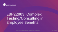 Complex Testing/Consulting in Employee Benefits icon