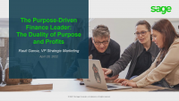 Purpose-Driven Finance Leader: Exploring the Duality of Purpose & Profits, Sponsored by Sage