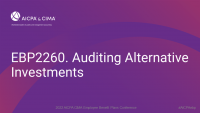 Auditing Alternative Investments