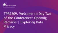 Welcome to Day Two of the Conference: Opening Remarks | Exploring Data Privacy icon