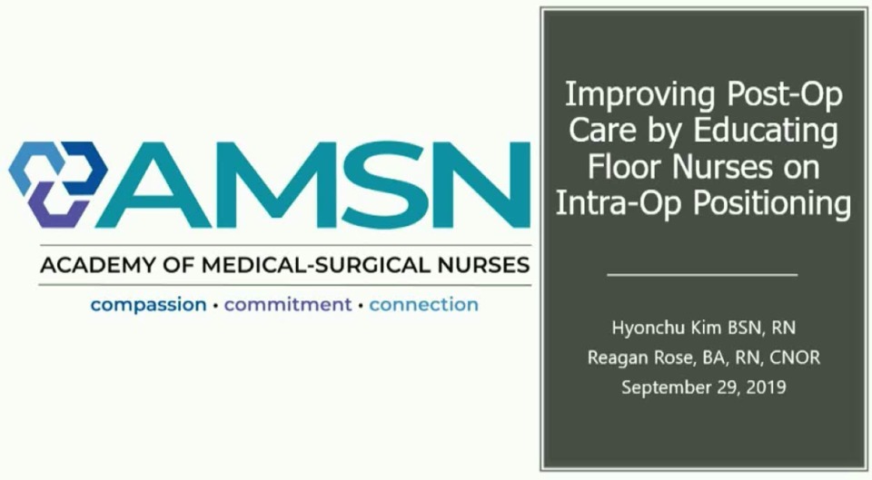 Improving Post-Op Care by Educating Clinical Nurses on Intra-Op Positioning