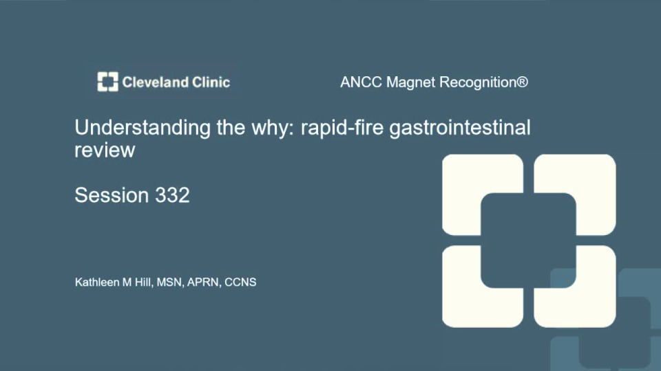 Understanding the Why: Rapid-Fire Gastrointestinal Review