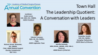AMSN PRISM Award ///Town Hall - The Leadership Quotient: A Conversation with Leaders