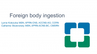 Management of Intentional Foreign Body Ingestion in Adults