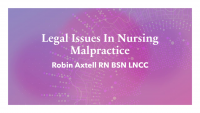 Legal and Malpractice Issues in Nursing icon