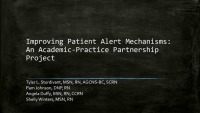 Improving Patient Alert Mechanisms: An Academic-Practice Partnership Project