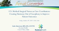 Medical-Surgical Nurses as Care Coordinators: Creating Harmony Out of Cacophony to Improve Patient Outcomes