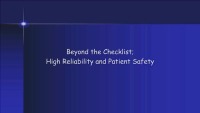 High Reliability and Patient Safety icon