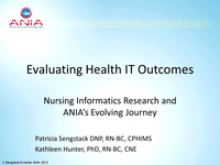 Evaluating Health IT Outcomes: Nursing Informatics Research and ANIA's Evolving Journey icon
