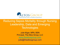 Reducing Sepsis Mortality through Nursing Leadership, Data and Emerging Technologies icon