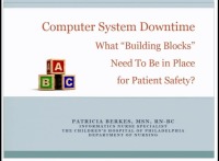 Computer System Downtime: What "Building Blocks" Need to Be in Place for Patient Safety?