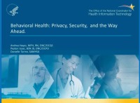 Behavioral Health: Privacy, Security, and the Way Ahead