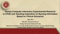 Human-Computer Interaction Experimental Research in CPOE and Teaching Inspiration on Nursing Informatics Based on Clinical Scenarios