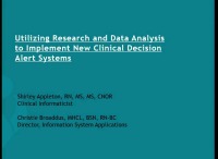 Utilizing Research and Data Analysis to Implement New Clinical Decision Alert Systems icon