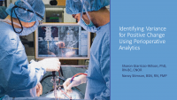 Identifying Variance for Positive Change using Perioperative Analytics