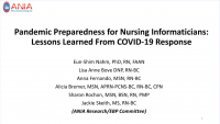 Pandemic Preparedness for Nursing Informaticians: Lessons Learned From COVID-19 Response