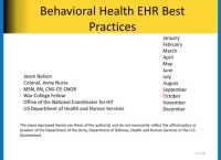Behavioral Health EHR Best Practices
