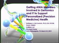 Getting ANIA Members Involved in Genomics and IT to Support Personalized Health icon