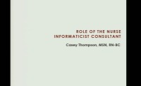 Role of the Nurse Informaticist Consultant