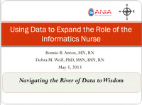 Using Data to Expand the Role of the Informatics Nurse icon