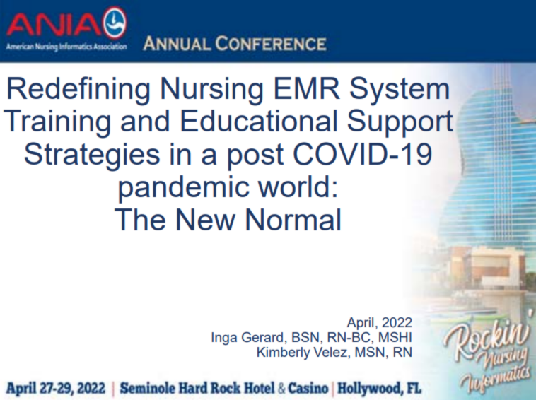 Redefining Clinical Staff EMR Training Formats and Educational Support Strategies in a Post-COVID-19 Pandemic World: The New Normal /// Leveraging Technology to Increase Efficiency in Blood Transfusions icon