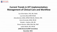 Current Trends in HIT Implementation: Management of Clinical Care and Workflow