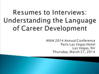 Resumes to Interviews: Understanding the Language of Career Development