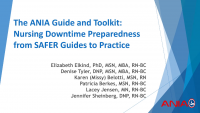 The ANIA Guide and Toolkit: Nursing Downtime Preparedness from SAFER Guides to Practice