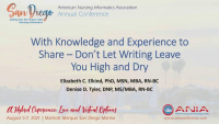 With Knowledge and Experience to Share - Don’t Let Writing Leave You High and Dry icon
