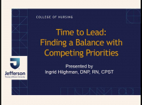Time to Lead: Finding a Balance with Competing Priorities