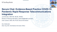 Secure Chat: Evidence-Based Practice COVID-19 Pandemic Rapid Response Telecommunications Integration