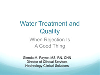 Water Treatment and Quality: When Rejection Is a Good Thing icon