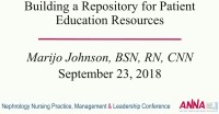 Building a Repository of Patient Education Resources