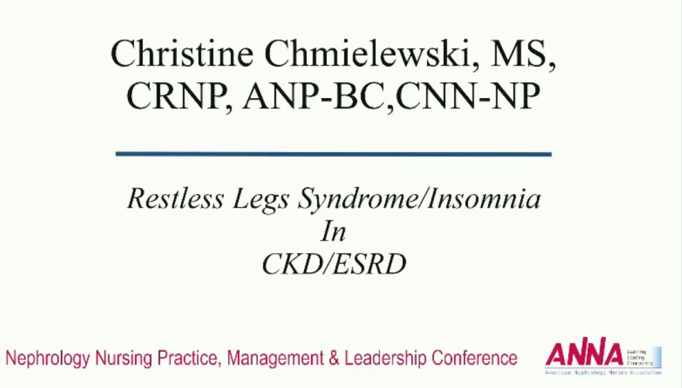 Critical Thinking: Common Complaints in Advanced Chronic Kidney Disease: Restless Leg Syndrome icon