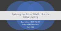 Reducing the Risk of COVID-19 in the Dialysis Setting icon
