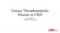 Venous Thromboembolic Disease in Chronic Kidney Disease