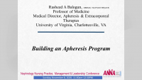 Building an Apheresis Program
